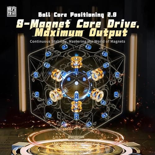 Moyu RS3M V5 2023 Ball Core UV Coated 3x3 Speed Cube with Robot-Shape Display Box, 3x3 Puzzle Cube Stickerless RS3M V5 MagLev Master Cube (MagLev+Ball-Core UV Coated) thumbnail 2