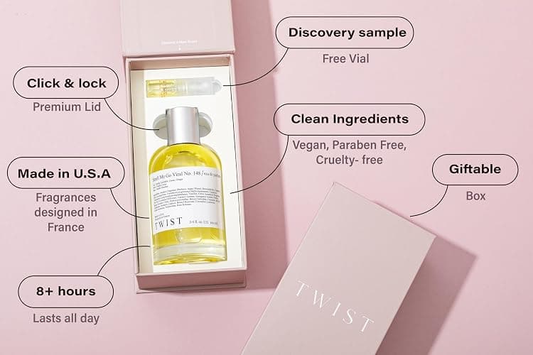 Twist Smell Me Go Viral No. 148 Perfume for Women Inspired by Burb. Goddess | Women's Eau de Parfum Spray with Vanilla & Lavender Notes - Gift for Her - Vegan, Paraben & Phthalate Free - 3.4 oz thumbnail 2