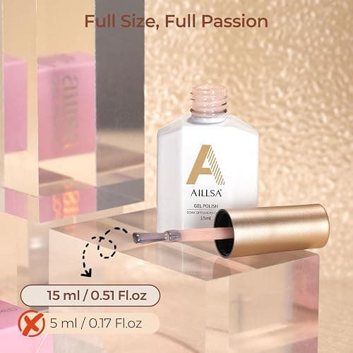 AILLSA Nude Gel Polish - Jelly Gel Nail Polish Nude Pink Translucent Soak Off U V Gel Polish Neutral Color Nail Gel Polish for Nail Art French Manicure at Home 0.51 Fl Oz GB60 thumbnail 7