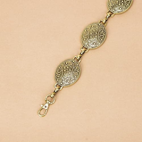 ILuvatar Waist Chain Women's Metal Dress With Sweater Gold Retro Turquoise Stone Punk Belt Concho Western Belts thumbnail 3