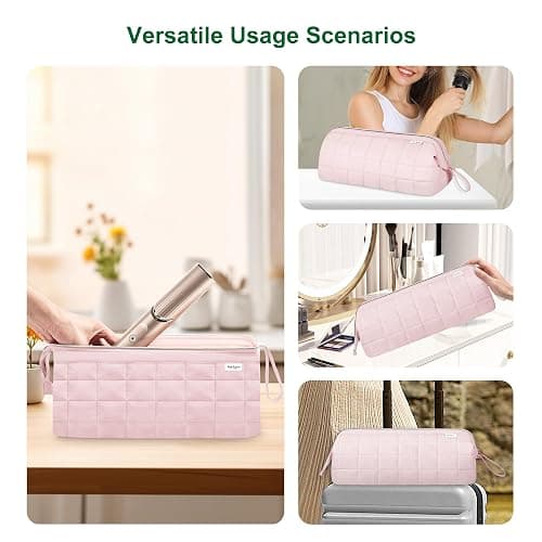 KarSyon Hair Tools Reisetasche Organizer für Dyson Airwrap Case Holder Shark Haartrockner Flex Style Airstraight Brush Revlon Aufsätze Tragetasche Flache Lockenstab Taschen (Rosa) thumbnail 7