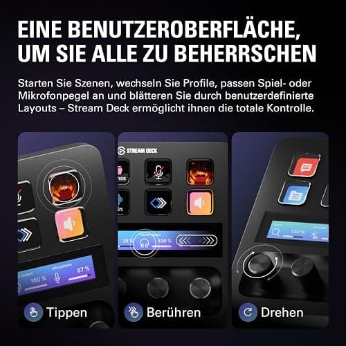 Elgato Stream Deck +, Audiomixer und Studio-Controller | LCD-Tasten, Regler und Touch-Leiste, Multiaktionen, Smart-Profile, Wave-Link-Mixing, Mac und PC thumbnail 4