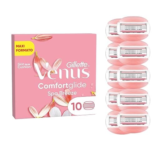 Gillette Venus Comfortglide Spa Breeze Ricariche Per Rasoio Da Donna Venus, Confezione Da 10, 3 Lame Incorporate, Per Una Rasatura Liscia E Profonda Che Dura - Image 1