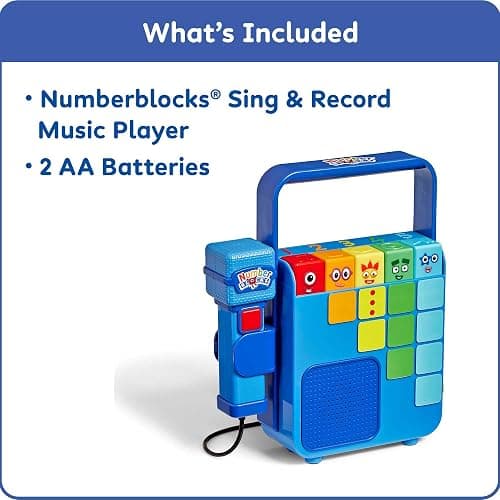 hand2mind Numberblocks Sing and Record Music Player, Kids Karaoke Microphone, Musical Toys, Toddler Boombox, Counting Toys, Preschool Math Learning Activities, Numbers for Toddlers, Birthday Gifts thumbnail 2
