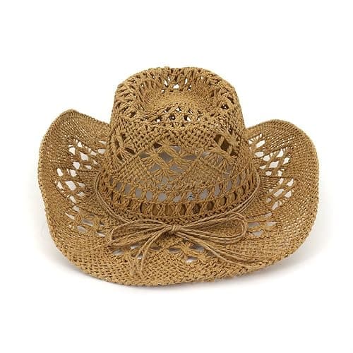 Cowboyhut Strohhut Damen Herren Sommerhut Sonnenhut Strandhut Westernhut Panamahut Unisex Cowboy Hut Cowgirl Hüte Faltbar Krempe Sommerhut thumbnail 4