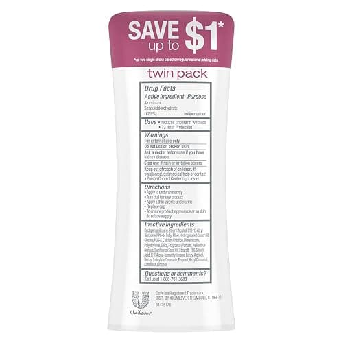 Dove Advanced Care Antiperspirant Caring Coconut, 2 Count Deodorant Stick for Women, for 48 Hour Protection And Soft And Comfortable Underarms, 2.6 oz thumbnail 2