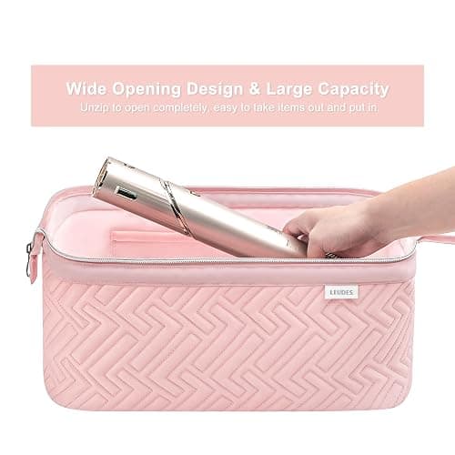 Leudes Hair Tools Travel Bag for Shark Flexstyle Carrying Case Portable Shark Hair Air Wrap Dryer Case Waterproof Dustproof Flat Curling Iron Travel Organizer (Pink) thumbnail 2