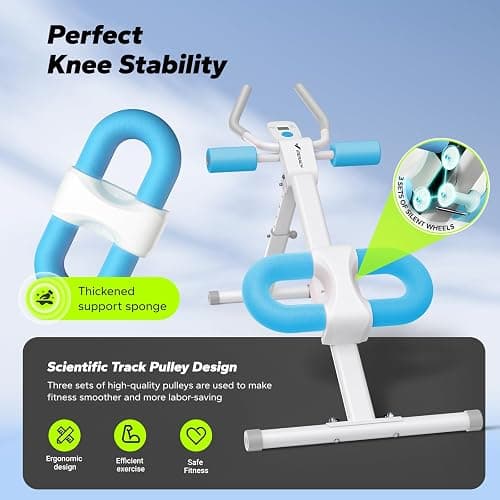 MERACH Ab Machine, Ab Workout Equipment, Adjustable Ab Trainer Machine for Abs Workout at Home Gym, Foldable, Knee Protection, Abdominal Trainer for Stomach Workout thumbnail 7