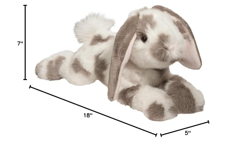 Douglas Ramsey Gray Spotted Bunny Rabbit Plush Stuffed Animal thumbnail 2