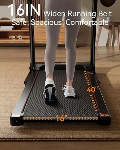 Treadmill for Home, 3.0HP Folding Treadmill with Incline, 300 lbs Capacity, Bluetooth & Heart Rate Sensor, Space-Saving Design thumbnail 5