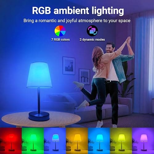 1 Pack Cordless Table Lamp Rechargeable, 10000 mAh Portable LED Battery Operated Lamp with Remote Control, 10 Colors Dimmable Touch Desk Light with Timer for Bedside Night Light Outdoor Patio Camping thumbnail 4