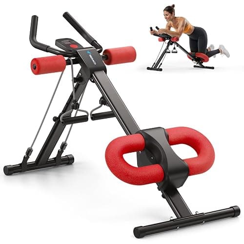 MERACH Ab Machine, Ab Workout Equipment, Adjustable Ab Trainer Machine for Abs Workout at Home Gym, Foldable, Knee Protection, Abdominal Trainer for Stomach Workout - Image 1