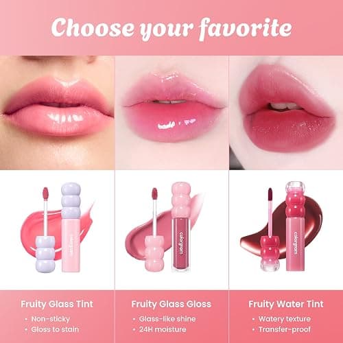 COLORGRAM Fruity Glass Tint 08 Lovely Raspberry | Korean Long Lasting & Waterproof Lip Stain | Glossy Dewy Lip Gloss, Highly Pigmented Raspberry Red Shade with Glowing effect 0.11 Oz. thumbnail 7