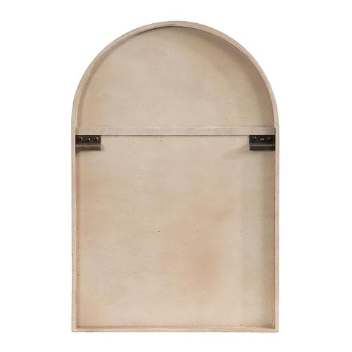 Kate and Laurel Megara Decorative Wooden Hanging Arched Wall Cabinet with Door for Open Storage; 16 x 5 x 24; Natural Wood and Black; Wooden Floating Wall Bathroom Cabinet for Above Toilet Storage thumbnail 7