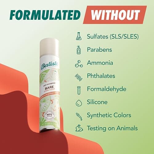 Batiste Dry Shampoo, Bare Fragrance, Refresh Hair and Absorb Oil Between Washes, Waterless Shampoo for Added Hair Texture and Body, 5.71 oz thumbnail 3
