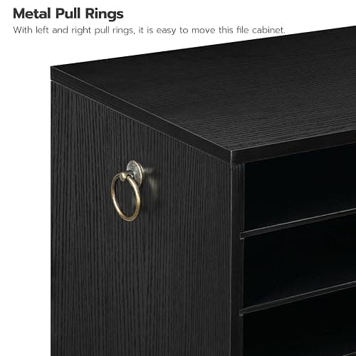 HOOBRO Literature Organizer, 27 Compartments Wooden Mail Organizer, Countertop Literature Sorter with Adjustable Shelves for Home, Office, School, Student Mailbox for Classroom, Black BK27WF01 thumbnail 6