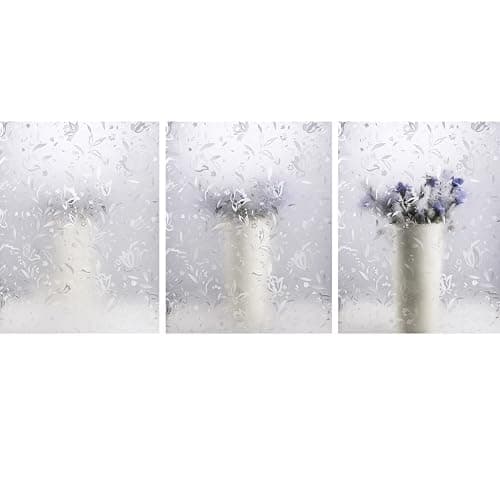 Hoonng Window Privacy Film for Glass, Tulip Removable Static Film, 17.5x78.7 Inch thumbnail 5