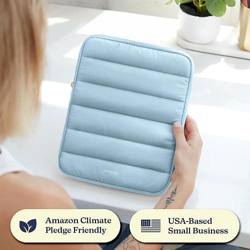Vandel - The Original Puffy iPad Sleeve 9-11 Inch Tablet Sleeve, Blue i Pad Case for Women and Men, Cute iPad Air Pouch, 9 10 Inch, 11 Inch Bag thumbnail 3
