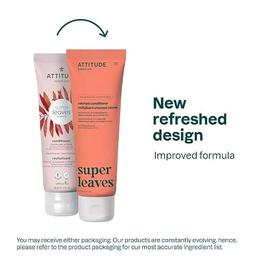 ATTITUDE Colorlast Hair Conditioner, For Color Treated Hair, Protects Color, Naturally Derived Ingredients, Vegan Detangler, Dermatologically Tested, Avocado Oil and Pomegranate, 8 Fl Oz - Colorlast thumbnail 2