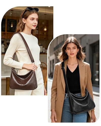 Hobo Bag for Women with Mini Purse Soft Vegan Leather Slouchy Shoulder Crossbody Handbag 2025 Fall Tote thumbnail 2