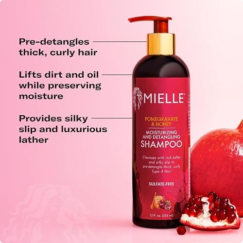 Mielle Organics Pomegranate & Honey Moisturizing and Detangling Shampoo and Conditioner for Type 4 Hair thumbnail 4