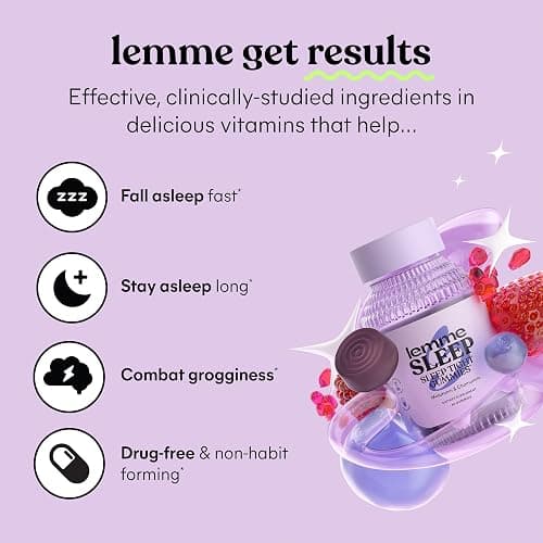 Lemme Sleep & Debloat Bundle - Sleep Gummies, a Drug-Free Nighttime Aid & Debloat Gummies for Digestive & Gut Health, Probiotics & Prebiotics - Gluten Free, Gelatin Free, Non-GMO - 60 Ct. Each thumbnail 3