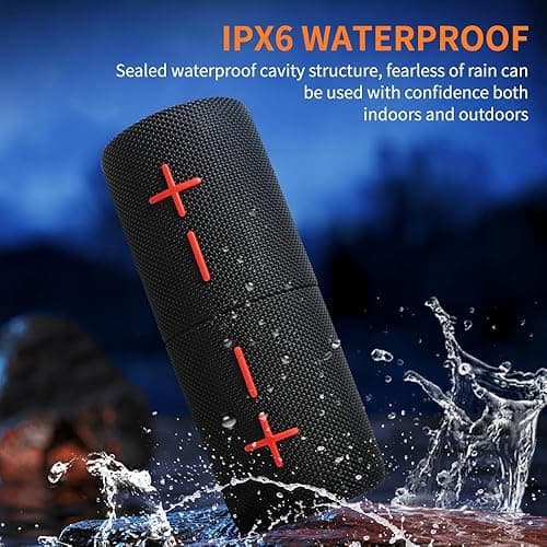 2 in 1 Magnetic Dual Splittable Bluetooth Speaker, IPX6 Waterproof Split Portable Wireless Speaker with 20W Loud Stereo Sound ,Bluetooth V5.3, 24H Playtime, Multiple pairing for Home,Outdoor or Travel thumbnail 6