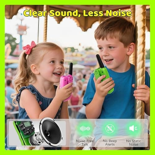 BATURU Walkie Talkies for Kids 3 Miles Long Range, Battery-Saving Walkie Talkie with Clear Sound, 22 Channels Kids Walkie Talkies 3 Pack, Stocking Stuffers for Girls Boys Age 5-10 thumbnail 3