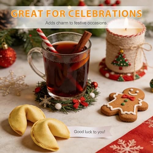 Soeos Fortune Cookies, Approx 48 Count, Vanilla Flavor, Fortune Cookies Individually Wrapped Bulk, Individually Packed Crisp Cookies with Fun, Traditional Chinese New Year Fortune Cookie thumbnail 5