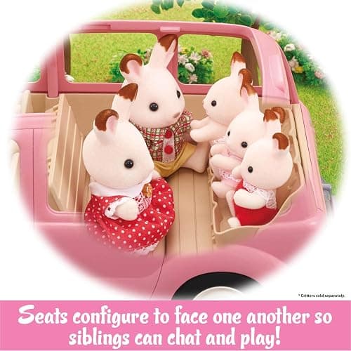 Calico Critters Family Picnic Van for Dolls - Toy Vehicle Seats up to 10 Collectible Figures! thumbnail 5