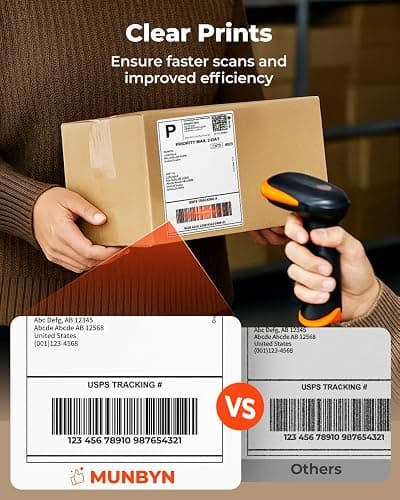 MUNBYN 4x6 Thermal Printer Labels, Commercial Grade, 220 Sheets/Stack | 4"x6" Fanfold Shipping Labels, No BPA and BPS, Print Clear and Sharp, Strong Adhesive, Compatible with Most Thermal Printers thumbnail 4