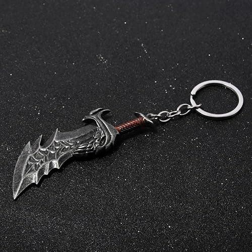 GOW Blades of Chaos Keychain Set - Leviathan Axe & Thor Mjolnir Hammer Chain - Cosplay Gifts for Men Women and Game Fans (THE BLADES OF CHAOS Set) thumbnail 5