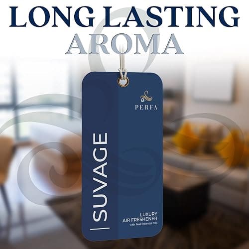 Card Car Air Freshener for Men - Solvère Inspired Perfume Scent by Perfa | Luxury Fragrance - Neutralizes Lingering Smells - Air Freshener with Odor Eliminating Technology - Perfect for Any Vehicle thumbnail 3