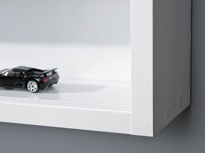 Inter Link Vitrine Collection pour Figurines vitrine Murale Blanche 80x60cm | Idéale pour les collectionneurs vitrine murale en MDF et verre pour mettre les figurines à l'abri de la poussière thumbnail 7