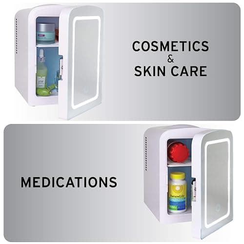 Koolatron Mirrored LED Mini Cooler/Mini Fridge for Cosmetics, Beverages, Food, or Medicines (4 Liters/4.2 Quarts) thumbnail 5