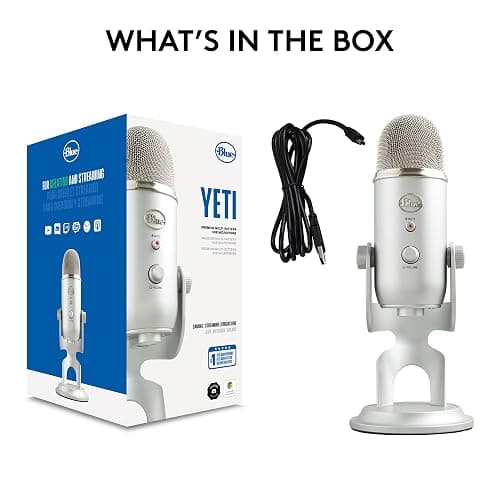 Logitech Creators Blue Yeti USB Microphone for Gaming, Streaming, Podcast, YouTube, Discord, PC, Studio Sound, Plug & Play-Silver thumbnail 11