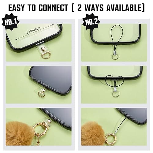 BEEFLYING Crystal Bead Phone Bracelet Strap, Cellphone Bow Charms Wristlet Lanyard for Women, Kawaii Charm Pendant Wrist Strap for Camera Bag Accessories thumbnail 5