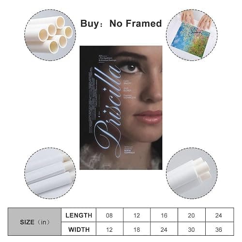 XPSRNFLTA Priscilla Canvas Poster Room Aesthetic Decorative Wall Art Print Family Bedroom Decor 08x12inch(20x30cm) Unframe-style thumbnail 2