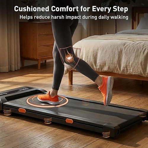 Cybergoing T10 Walking Pad Treadmill Powered By Bosch®, Under Desk | Treadmill, Fixed 7% Manual Incline, Up to 4 MPH, 2.5HP, 300lb Capacity, App + Remote, 15"x36" Belt, Treadmills for Home thumbnail 5