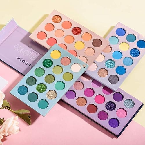 MYUANGO Color Board Eyeshadow Palette - Colorful Rainbow Bright Eyeshadow Palette, Natural Powder Eye Shadow Palette Makeup - Waterproof, Blendable, Long-Lasting - Cruelty-Free thumbnail 6