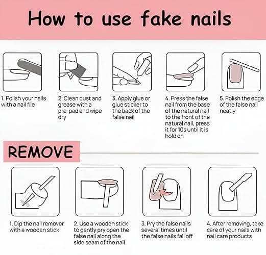 Spring Summer Press On Nails Medium Almond Fake Nails French False Nails With Flower Starfish Designs Acrylic Nail Press Ons Glossy Stick On Nails Full Cover Glue On Nail For Women 24Pcs thumbnail 5
