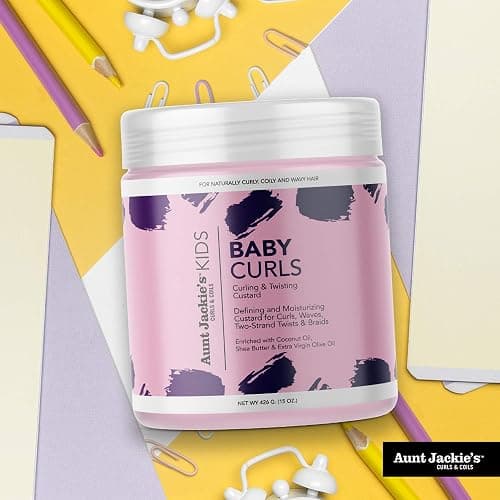 Aunt Jackie's Kids Baby Curls, Moisture Rich Curling and Twisting Custard for Naturally Curly, Coily and Wavy Hair, 15 oz thumbnail 3