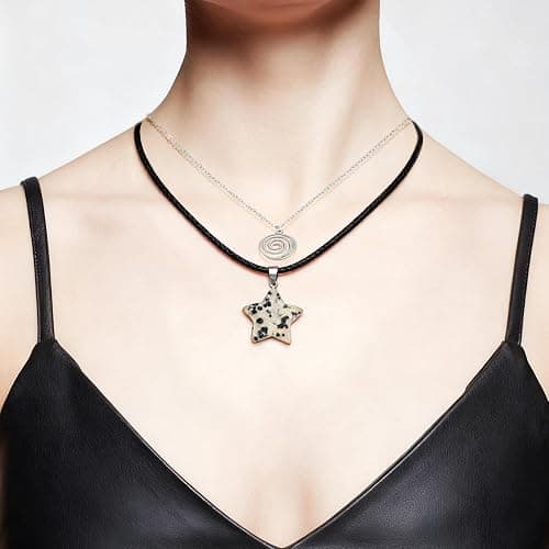 MECCANIXITY Punk Necklace Set, Spiral Star Pendant Y2K Grunge Chokers for Women Trendy Jewelry Accessories thumbnail 5