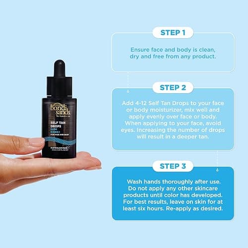 Bondi Sands Hydrating Self Tan Drops for Face and Body, 2 Shade Options, 1.01 FL OZ thumbnail 6