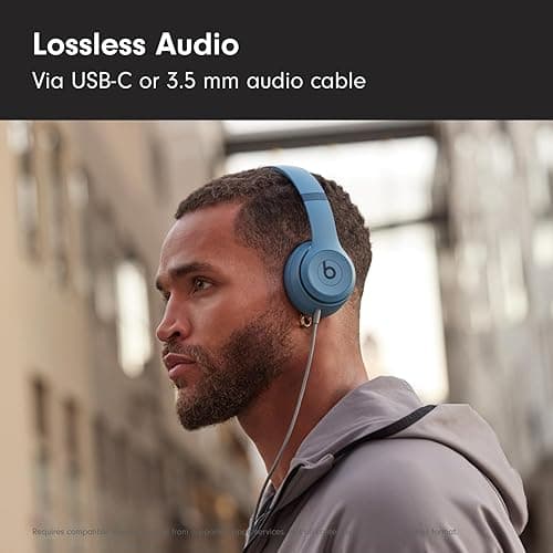 Beats Solo 4 - Wireless Bluetooth On-Ear Headphones, Apple & Android Compatible, Up to 50 Hours of Battery Life - Slate Blue - Slate Blue - Solo4 - Without AppleCare+ thumbnail 6