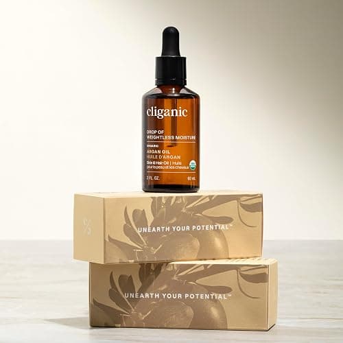 Cliganic Organic Argan Oil, 100% Pure | for Hair, Face & Skin | Natural Cold Pressed Carrier Oil, Imported from Morocco thumbnail 8