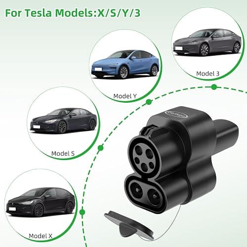 Otytkgo 2 in 1 CCS & J1772 to Tesla Adapter, 250KW/80A DC/AC Fast Supercharger CCS1 to Nacs Adapter, Only Fit for Tesla Model Y 3 S X Compatible Level 1 2 3 Charging Stations thumbnail 2
