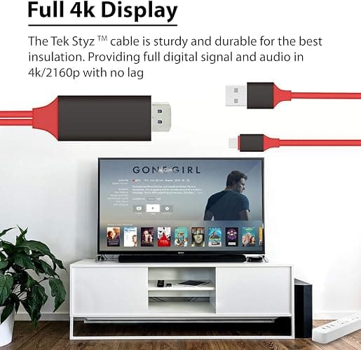 PRO USB-C HDMI Compatible with DJI Osmo Action at 4k with Power Port, 6ft Cable at Full 2160p@60Hz, 6Ft/2M Cable [RED/Thunderbolt 3 Compatible] thumbnail 2