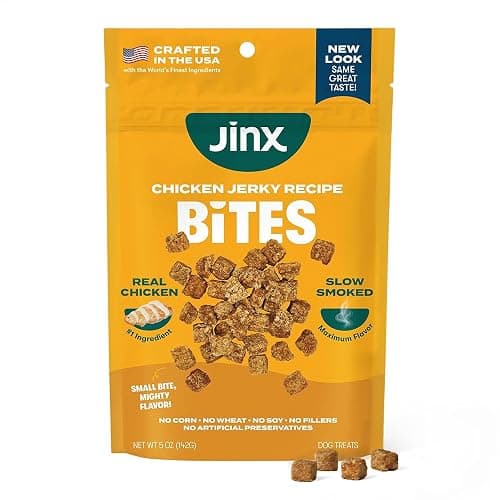 Jinx Chicken Bites Jerky Dog Treats - Soft & Chewy, All Natural Dog Jerky Treats with Cage-Free Chicken - Pet Products for All Dogs (Puppies, Adults & Seniors) - 5oz - Image 1