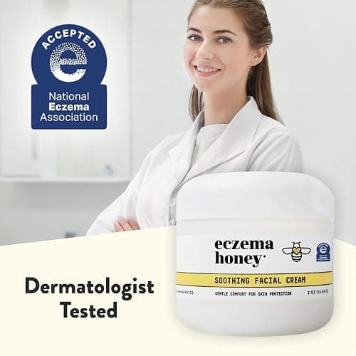 ECZEMA HONEY Soothing Facial Cream - Eczema Lotion for Face, Eyelids, Lips, and More - Natural Dry Skin Repair (2 Oz) thumbnail 6